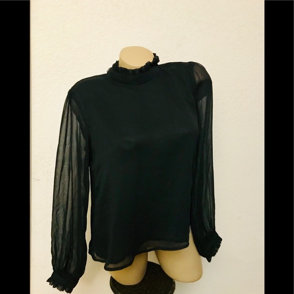 Endless Rose Tops - Endless Rose Black Top Sheer Sleeves NWT NEW SMALL